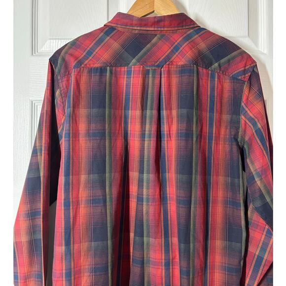 Levi Strauss & Co Men M Red Blue Plaid Front Pocket Long Sleeve Button Down - Picture 7 of 8